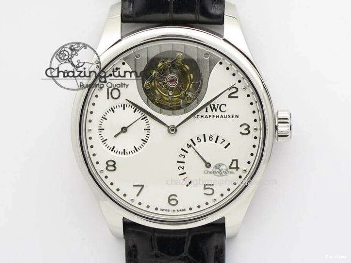 MIROTIME 0425 Practical Portuguese Real PR IW500109 ZF 1:1 Best Edition Black Dial On Black Leather Strap A52010 V 7308